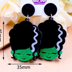 New Halloween Ghost Earrings Cute Acrylic Handmade Jewelry